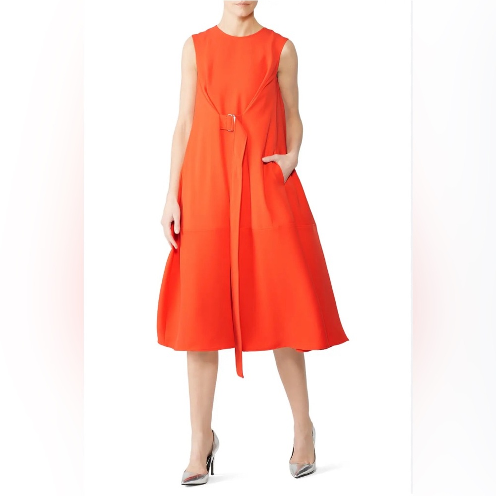 ADEAM Orange Belted Parachute Dress NWT